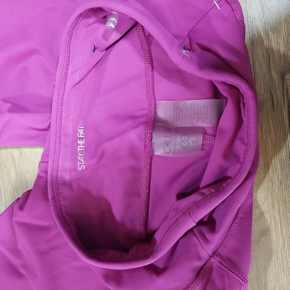 CALIA by CARRIE UNDERWOOD Pink Purple Cropped Leggings with pockets - Picture 9 of 14